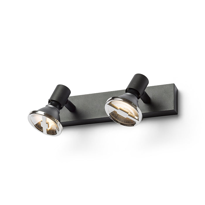 TRICA II nástěnná černá 230V GU10 2x25W