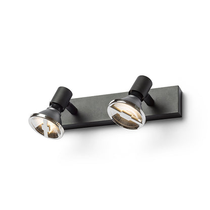 TRICA II nástěnná černá 230V GU10 2x25W