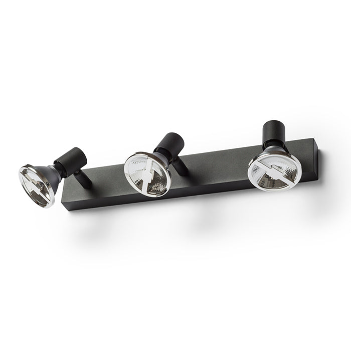 TRICA III nástěnná černá 230V GU10 3x25W