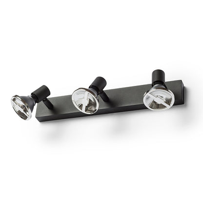 TRICA III nástěnná černá 230V GU10 3x25W