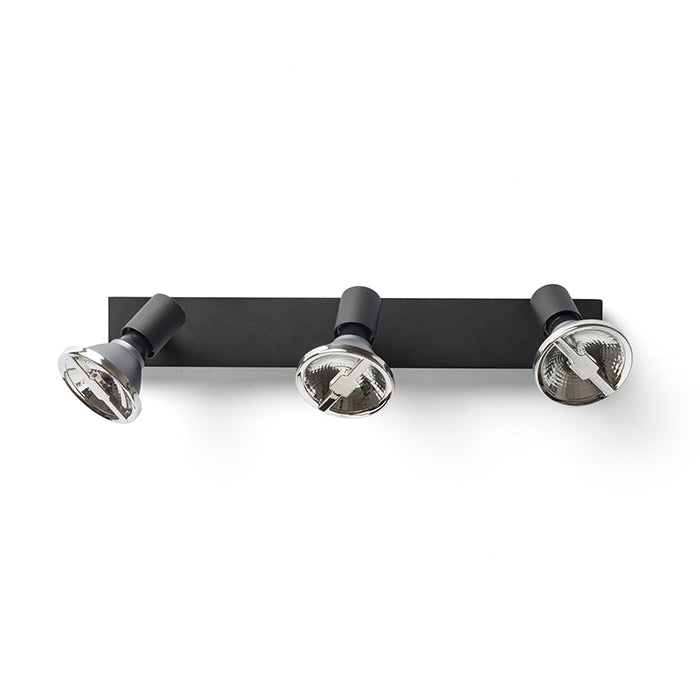 TRICA III nástěnná černá 230V GU10 3x25W