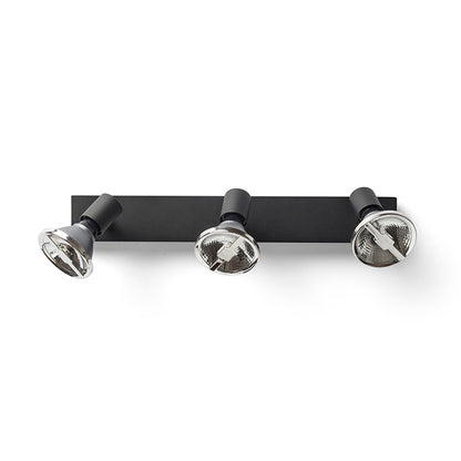 TRICA III nástěnná černá 230V GU10 3x25W