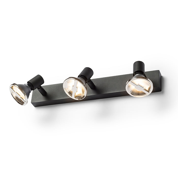 TRICA III nástěnná černá 230V GU10 3x25W