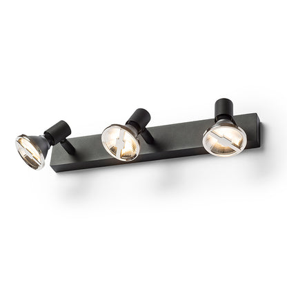 TRICA III nástěnná černá 230V GU10 3x25W