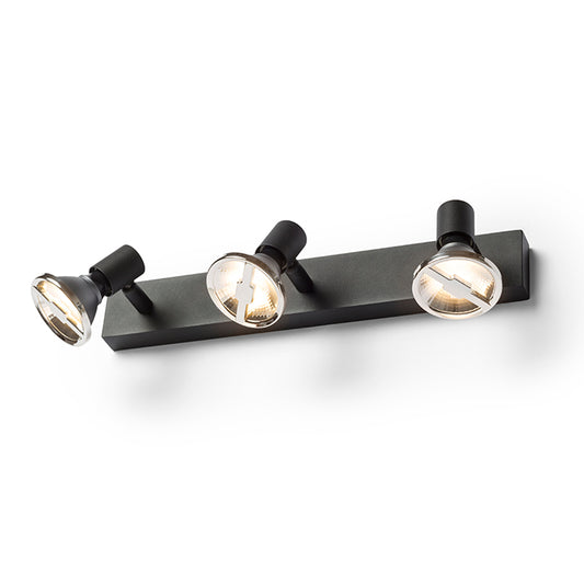 TRICA III nástěnná černá 230V GU10 3x25W