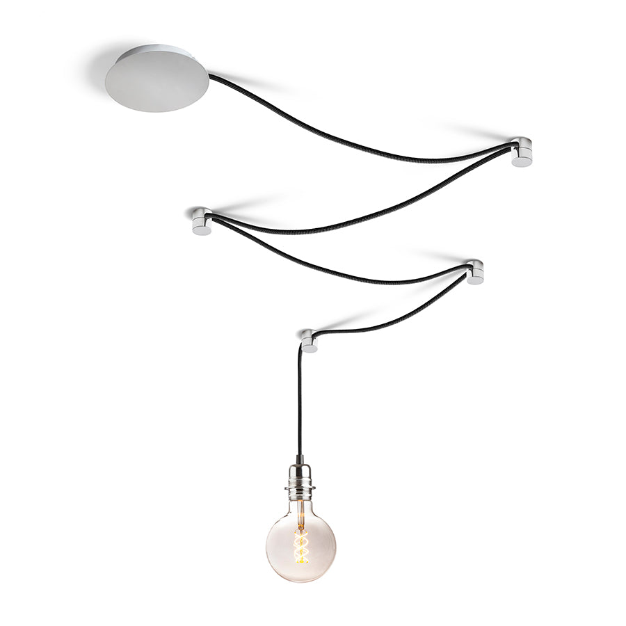 SPIDER I závěsná sada černá chrom 230V LED E27 15W