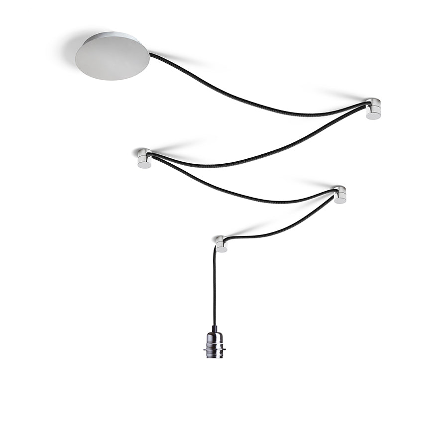 SPIDER I závěsná sada černá chrom 230V LED E27 15W