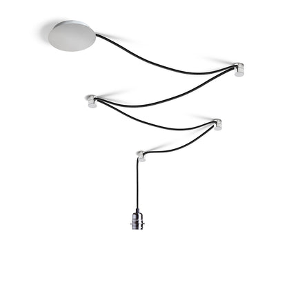 SPIDER I závěsná sada černá chrom 230V LED E27 15W