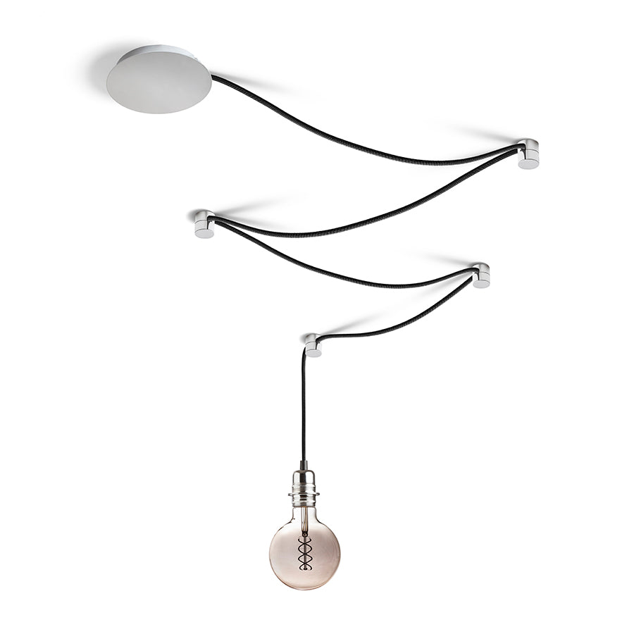 SPIDER I závěsná sada černá chrom 230V LED E27 15W