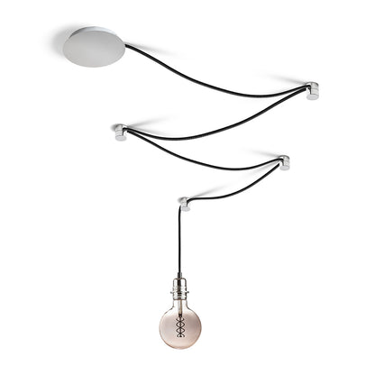 SPIDER I závěsná sada černá chrom 230V LED E27 15W