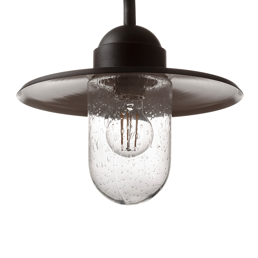 BEACON nástěnná černá strukturované sklo 230V LED E27 15W IP44