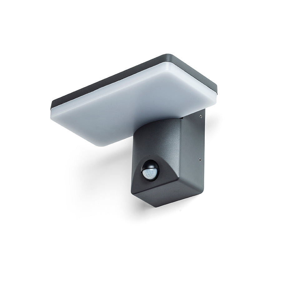 RINA PIR nástěnná antracitová 230V LED 12W IP65 3000K