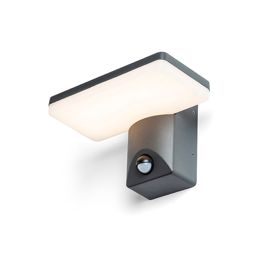 RINA PIR nástěnná antracitová 230V LED 12W IP65 3000K