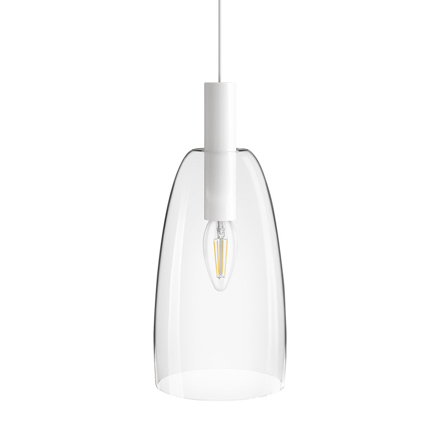 BELLINI L E14 závěsná bílá čiré sklo 230V LED E14 15W