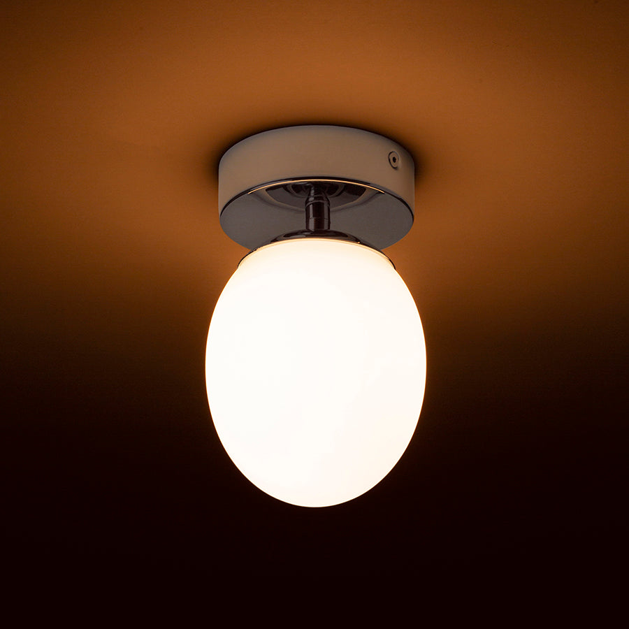 MERINGUE 11 stropní opálové sklo/chrom 230V LED G9 9W IP44