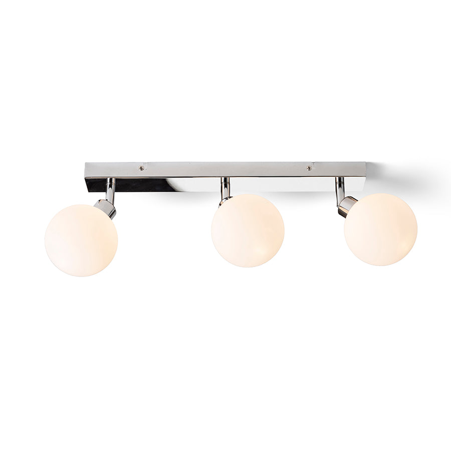 BOLLY III přisazená opálové sklo/chrom 230V LED G9 3x3W IP44