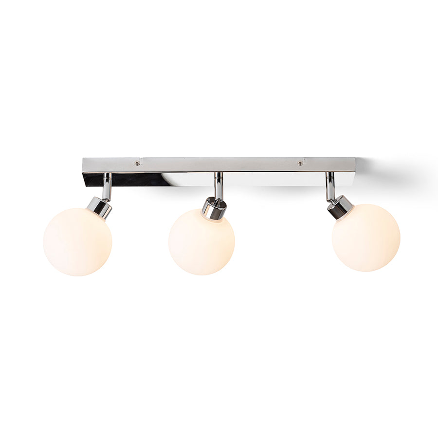 BOLLY III přisazená opálové sklo/chrom 230V LED G9 3x3W IP44