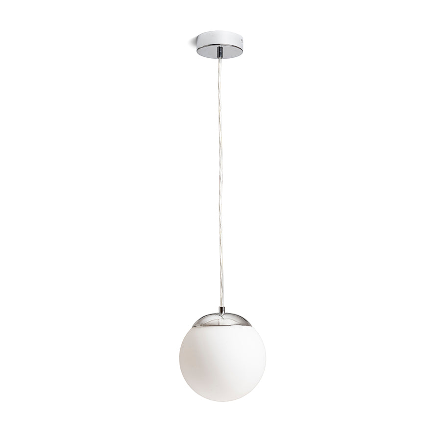BOLLY 17 závěsná opálové sklo/chrom 230V LED E27 11W IP44
