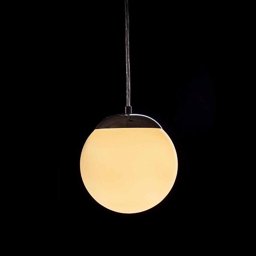 BOLLY 17 závěsná opálové sklo/chrom 230V LED E27 11W IP44
