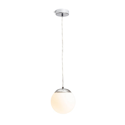 BOLLY 17 závěsná opálové sklo/chrom 230V LED E27 11W IP44