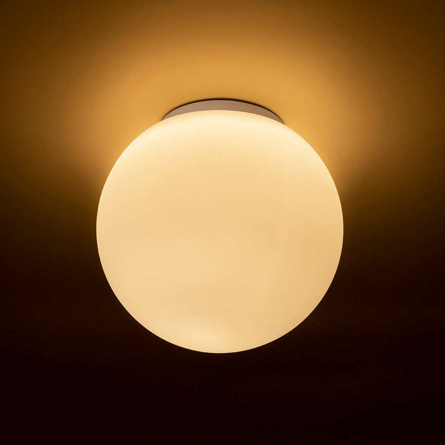BOLLY 26 stropní opálové sklo/chrom 230V LED E27 15W IP44