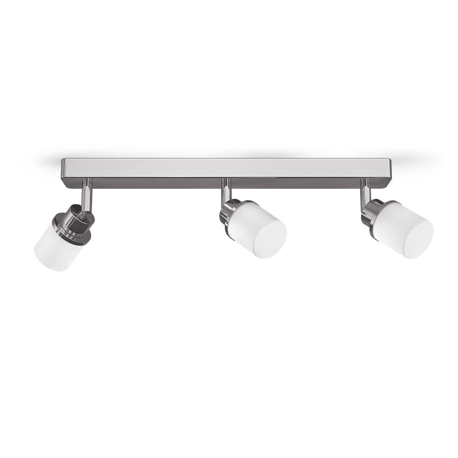 LINN III přisazená opálové sklo/chrom 230V LED G9 3x3W IP44