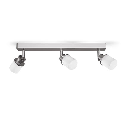 LINN III přisazená opálové sklo/chrom 230V LED G9 3x3W IP44