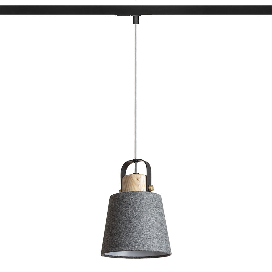 CHOUPETTE pro jednookr. lištu černošedá textil/dřevo 230V LED E27 11W