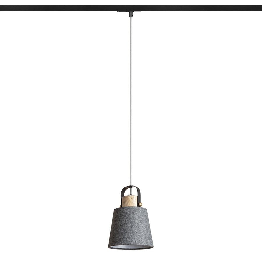 CHOUPETTE pro jednookr. lištu černošedá textil/dřevo 230V LED E27 11W