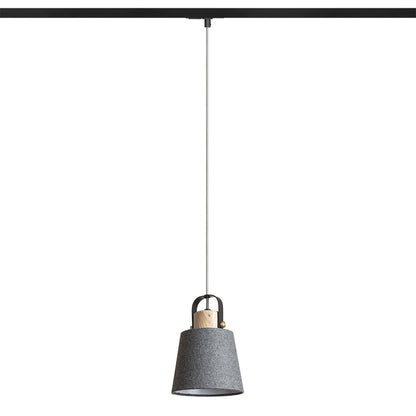 CHOUPETTE pro jednookr. lištu černošedá textil/dřevo 230V LED E27 11W