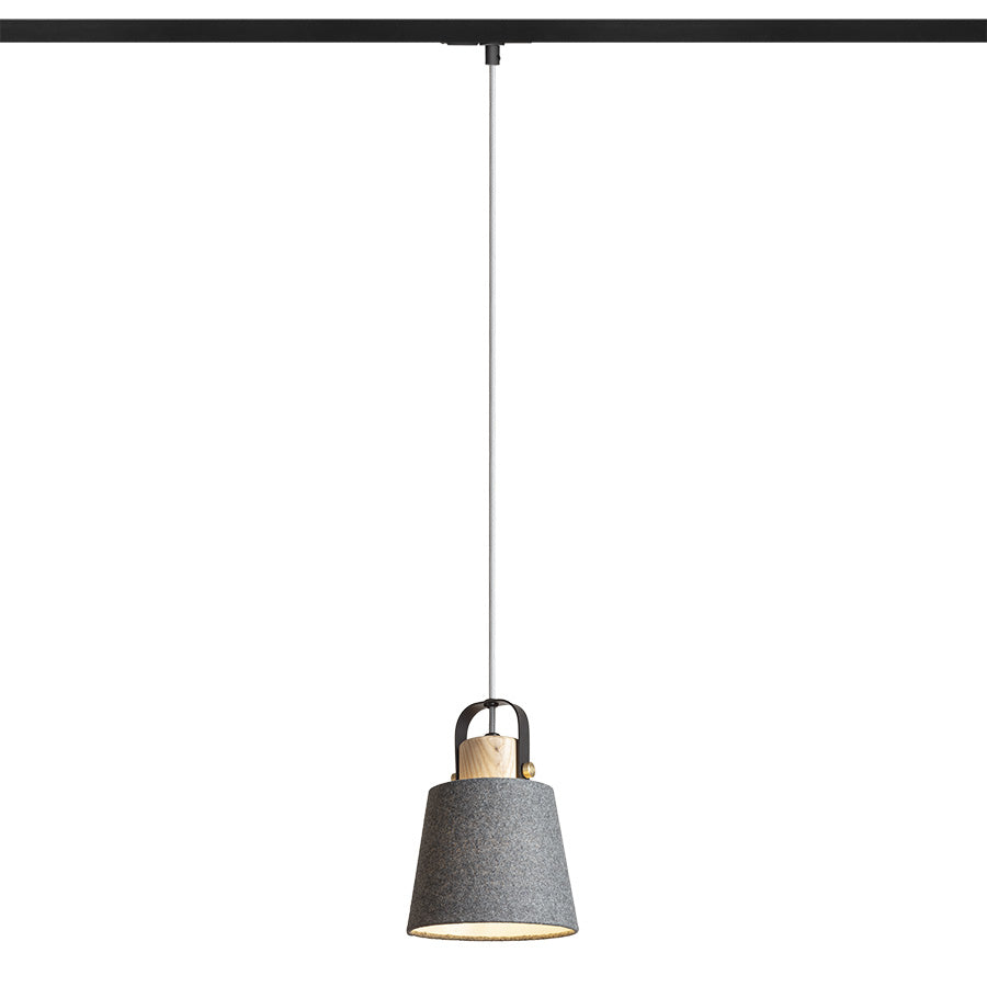 CHOUPETTE pro jednookr. lištu černošedá textil/dřevo 230V LED E27 11W