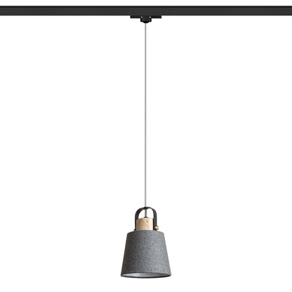 CHOUPETTE pro tříokr. lištu černošedá textil/dřevo 230V LED E27 11W