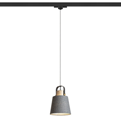 CHOUPETTE pro tříokr. lištu černošedá textil/dřevo 230V LED E27 11W