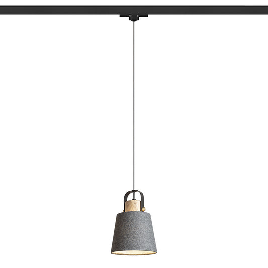 CHOUPETTE pro tříokr. lištu černošedá textil/dřevo 230V LED E27 11W