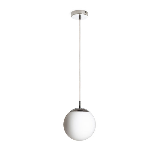 LUNA 20 závěsná opálové sklo/chrom 230V LED E27 11W