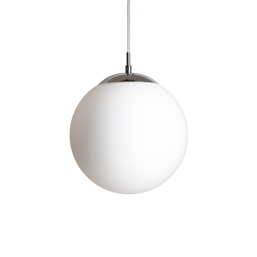 LUNA 25 závěsná opálové sklo/chrom 230V LED E27 15W