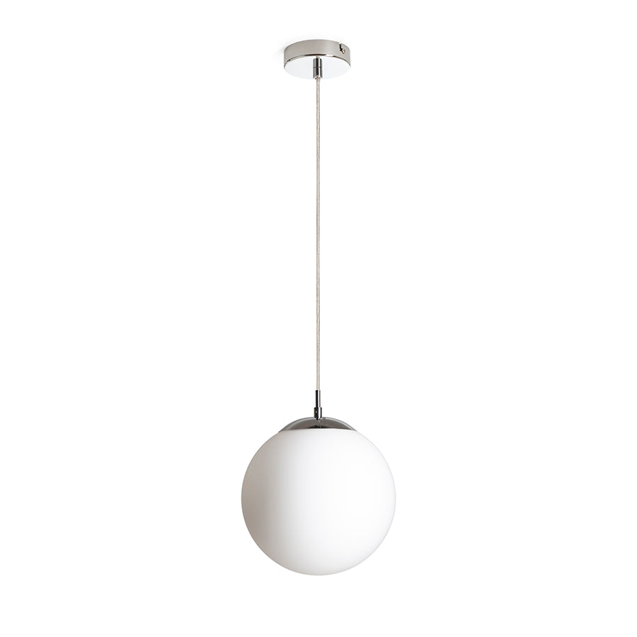 LUNA 25 závěsná opálové sklo/chrom 230V LED E27 15W