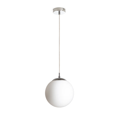 LUNA 25 závěsná opálové sklo/chrom 230V LED E27 15W