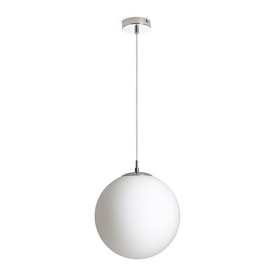 LUNA 30 závěsná opálové sklo/chrom 230V LED E27 15W