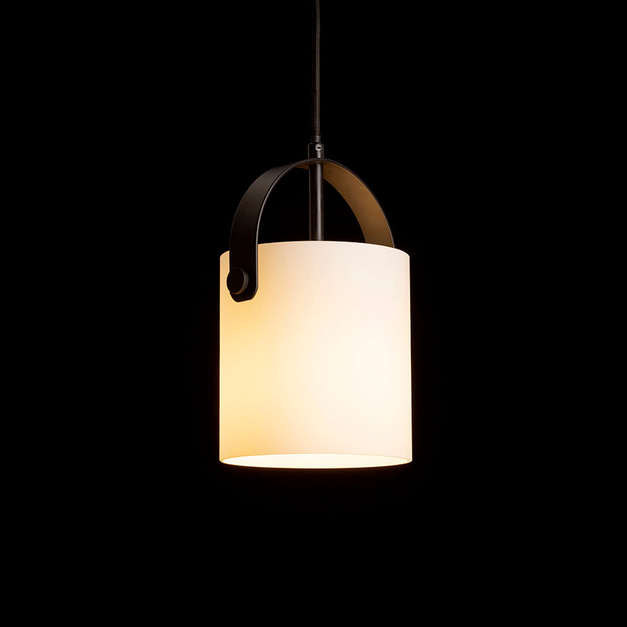 JULIETTA 16 závěsná opálové sklo/černá 230V LED E27 15W