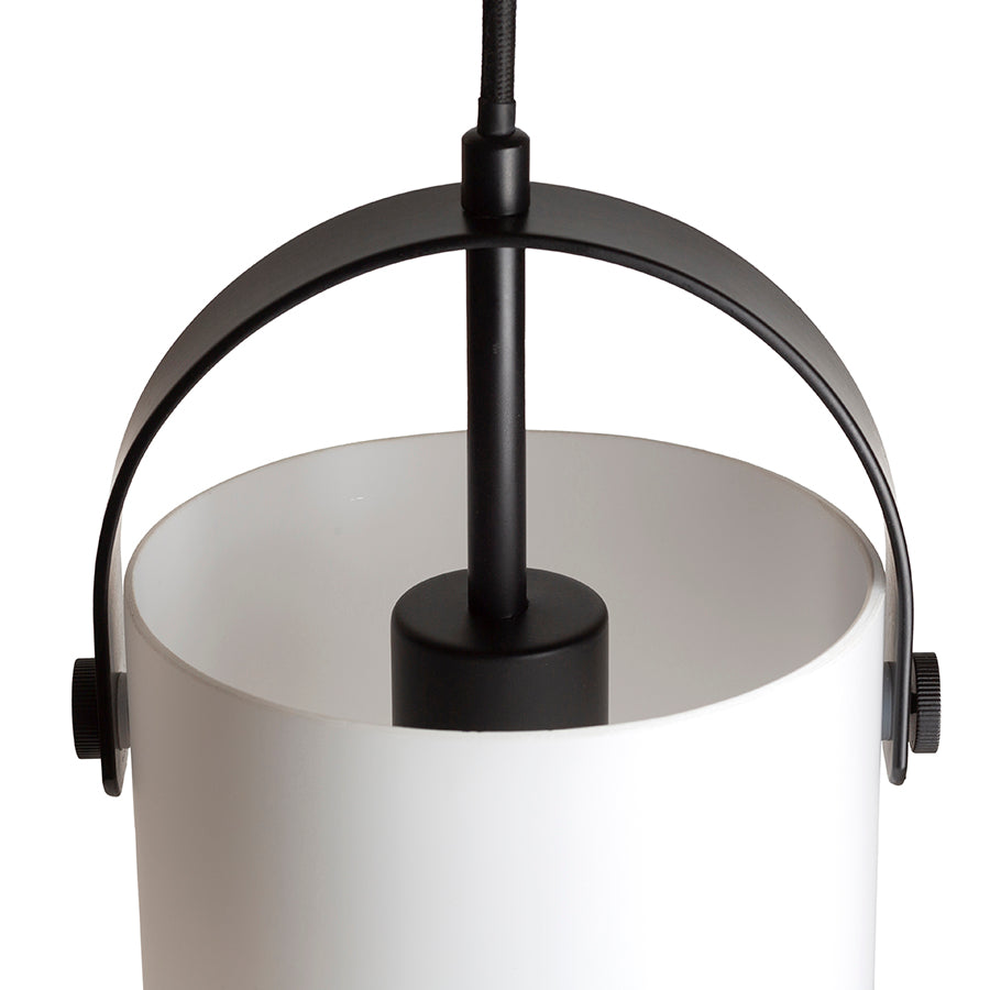 JULIETTA 31 závěsná opálové sklo/černá 230V LED E27 15W