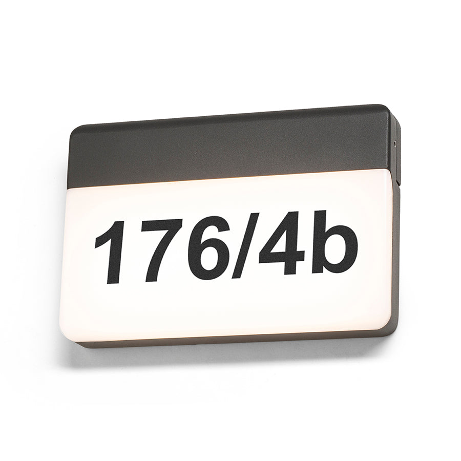 GAVIN nástěnná antracitová mléčný akryl 230V LED 13W IP65 3000K