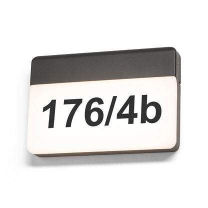 GAVIN nástěnná antracitová mléčný akryl 230V LED 13W IP65 3000K