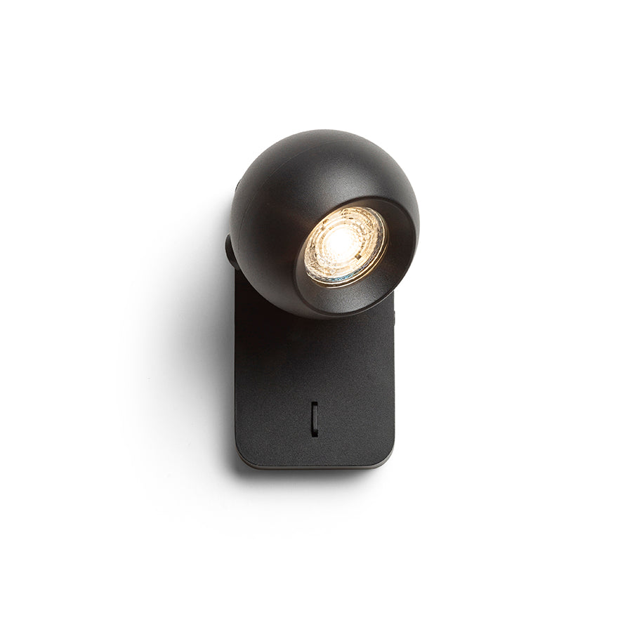 SIENA nástěnná černá 230V LED GU10 9W