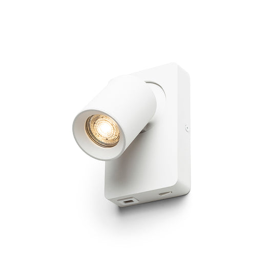 VOLTERA USB nástěnná bílá 230V LED GU10 9W
