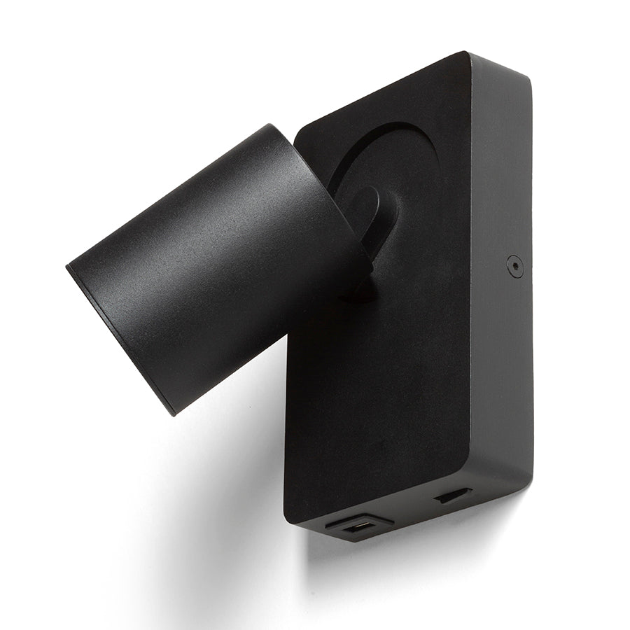 VOLTERA USB nástěnná černá 230V LED GU10 9W