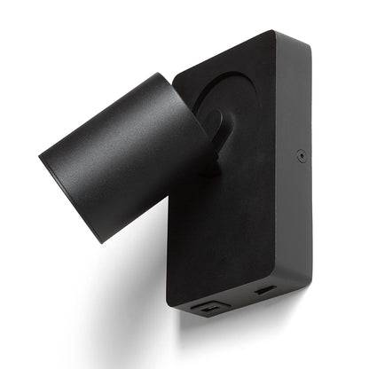VOLTERA USB nástěnná černá 230V LED GU10 9W