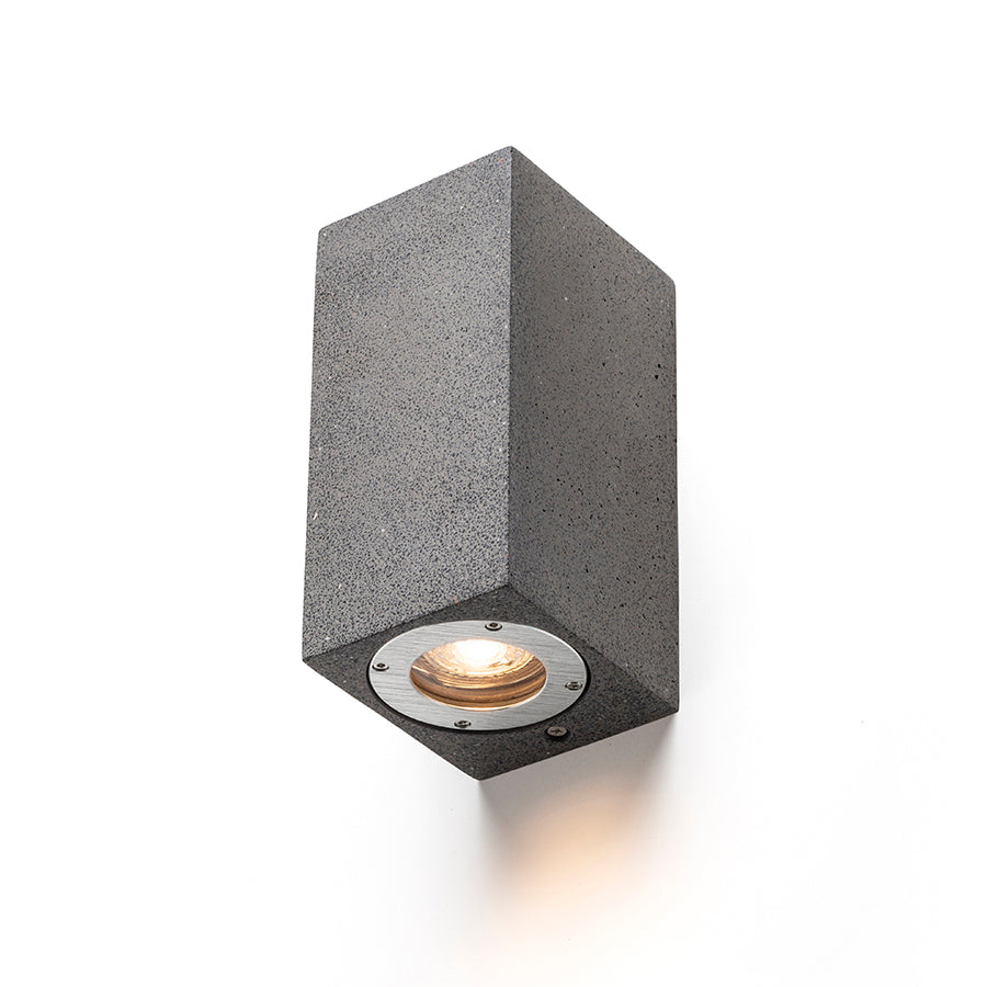KANE II nástěnná beton/dekor tmavý granit 230V LED GU10 2x5W IP65