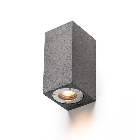 KANE II nástěnná beton/dekor tmavý granit 230V LED GU10 2x5W IP65