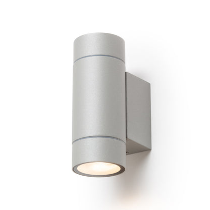 MIZZI NEW II nástěnná stříbrnošedá 230V LED GU10 2x8W IP65